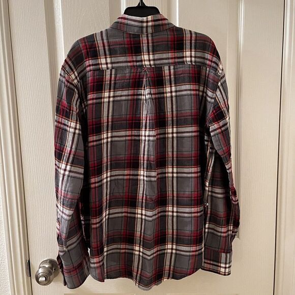 Elizabeth and James Jeweled Studded Flannel Button Up Top Blouse Womens Size 2 - Picture 11 of 14